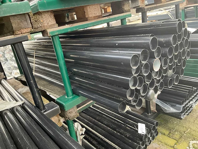 Palen zwart (rond) - diverse lengtes - afbeelding 1 van  6