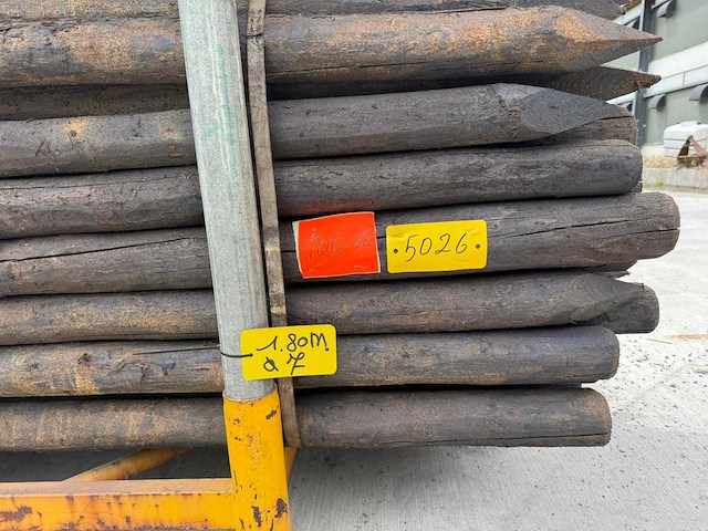 Palenboer - tuinpalen 1m80 creo geschild (100x) - afbeelding 2 van  2