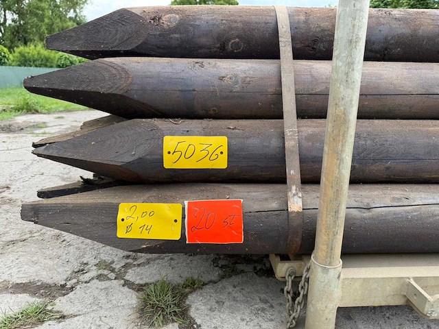 Palenboer - tuinpalen 2m creo gefreesd (20x) - afbeelding 2 van  2