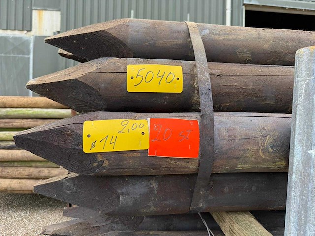 Palenboer - tuinpalen 2m creo gefreesd (20x) - afbeelding 1 van  2