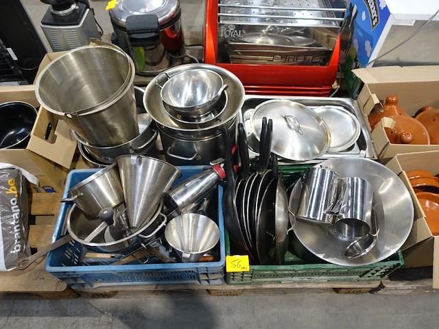 Pallet divers inox kookpotten + pannen - afbeelding 1 van  8