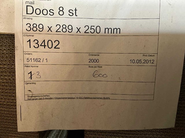 Pallet diverse kartonnen doos (5x) - afbeelding 4 van  4