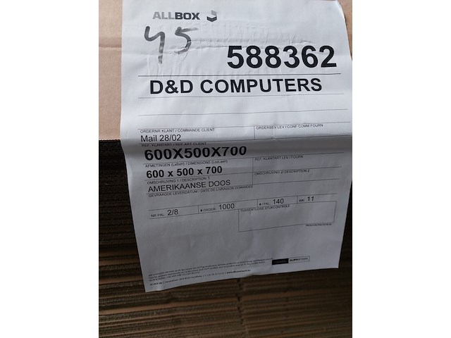 Pallet dozen 600 x 500 x h 700 (nr 45) - afbeelding 3 van  6