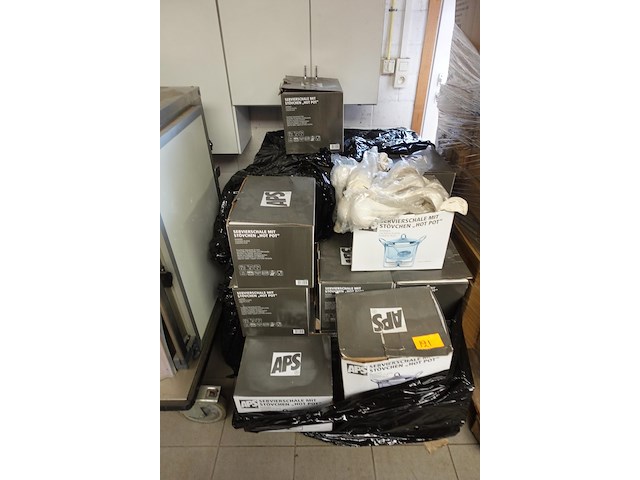Pallet glazen warmhoudpotten aps - afbeelding 1 van  4