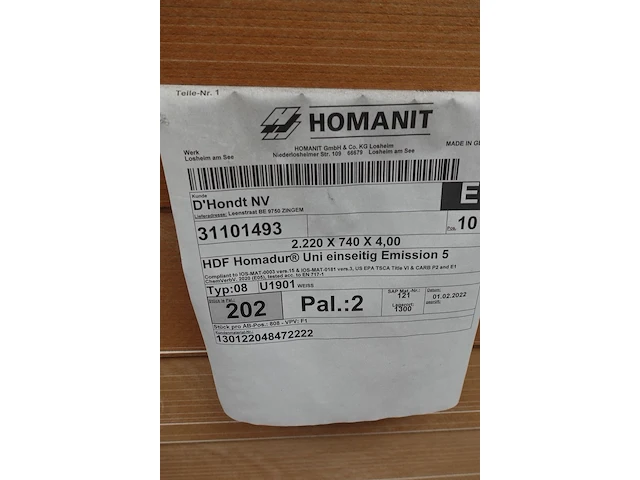 Pallet hdf homadure - afbeelding 3 van  3