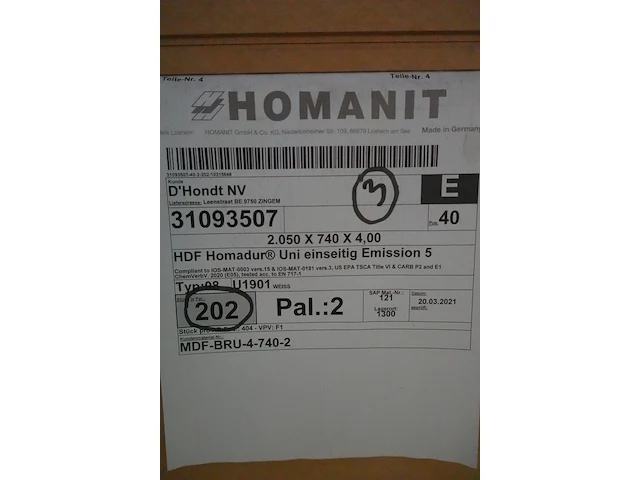 Pallet hdf homadure - afbeelding 3 van  3