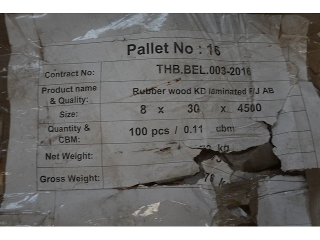Pallet houten latten - afbeelding 3 van  7