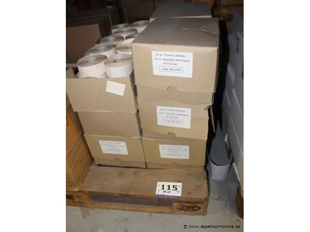 Pallet inh. etiketten op rol - afbeelding 1 van  2