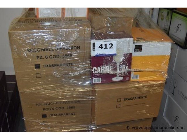 Pallet inhoudend wo. diverse glaswerk - afbeelding 2 van  2