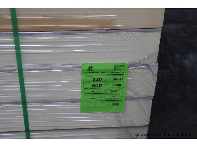 Pallet inhoudende 9 gyprocgipsplaten 120x600 - afbeelding 2 van  2