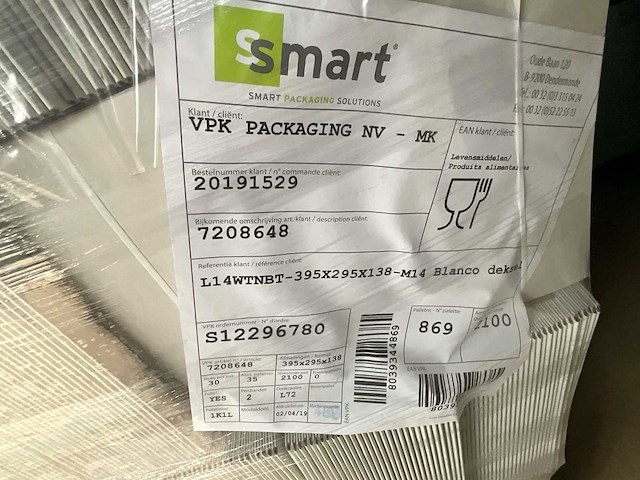 Pallet kartonnen voedingsbakken - afbeelding 3 van  5