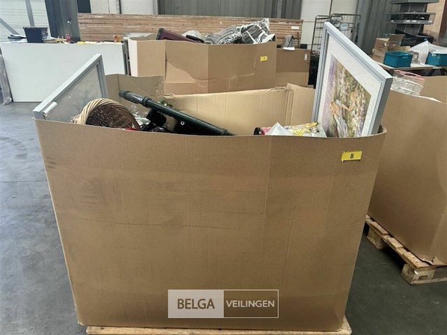 Pallet met inhoud diverse consumenten goederen - afbeelding 1 van  7