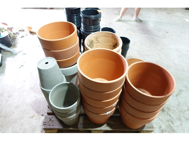 Pallet terracotta bloempotten - afbeelding 3 van  3