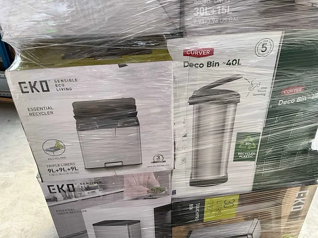Palletdeal diverse prullenbakken van o.a eko en curver & pakketbrievenbus - afbeelding 3 van  13