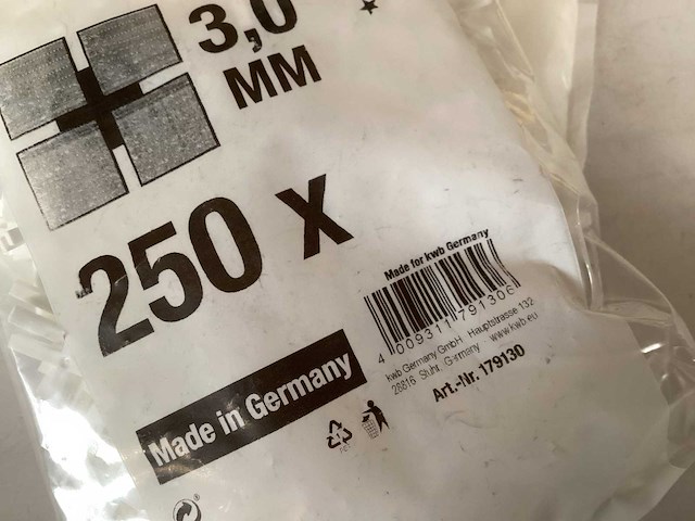 Palletdeal kwb tegelkruisje 3 mm, wit (363x) - afbeelding 4 van  4