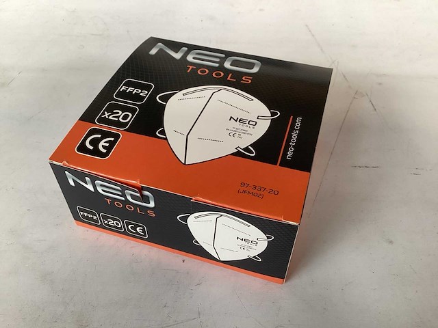 Palletdeal neo tools stofmaskers ffp2, doosje 20 stuks (378x) - afbeelding 1 van  4
