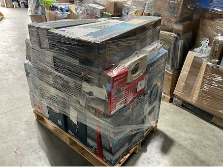 Pallets met electro retourgoederen