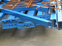 Palletstelling blauw bestaande uit 3 kopsteunen afm. ca. 6,50m en 8 dwarsbalken afm. ca. 4,50m - afbeelding 6 van  7