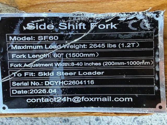 Palletvorken 1.5m - nieuw - side shift/vorkenversteller - afbeelding 6 van  14