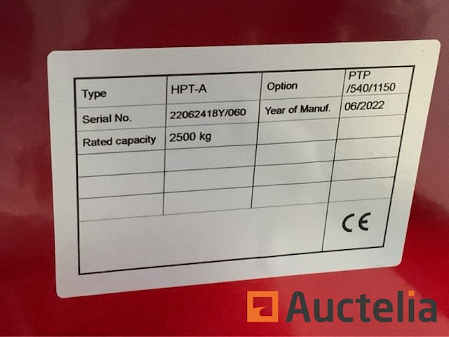 Palletwagen hpt-a 2500kg - afbeelding 8 van  10