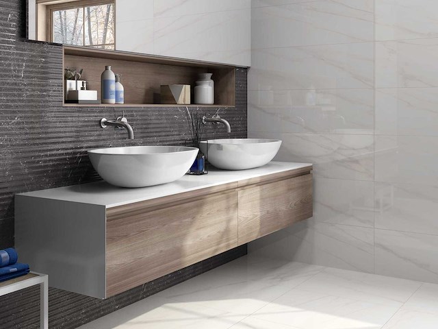Pamesa marbles bolsena blanco glans wandtegel 30x90 cm 24,3 m² - afbeelding 1 van  1