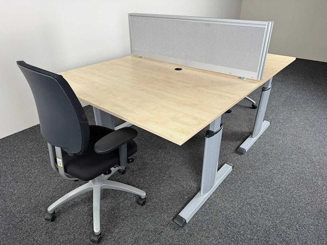 Pami / drabert - dubbele workbench + 2 x bureaustoel drabert - bureau (2x) - afbeelding 3 van  5