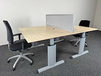 Pami / drabert - dubbele workbench + 2 x bureaustoel drabert - bureau (5x) - afbeelding 1 van  5