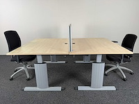 Pami / drabert - dubbele workbench + 2 x bureaustoel drabert - bureau - afbeelding 4 van  5