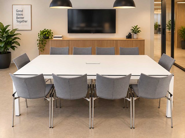 Pami vergadertafel + 10 x casala lynx vergaderstoelen - vergaderset - afbeelding 1 van  7