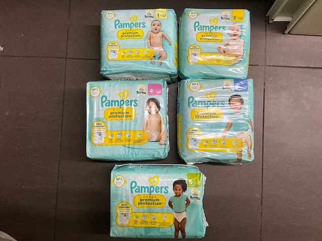 Pampers premium protection baby luiers (1316x) - afbeelding 1 van  3