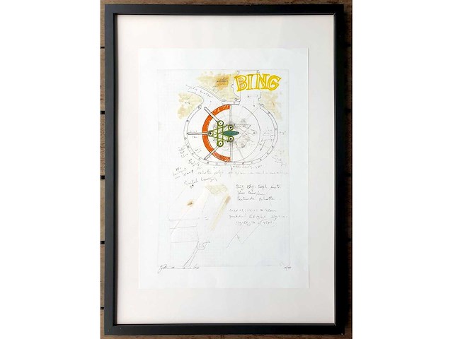 Panamarenko - de kip - litho 4 (bing) - offset - afbeelding 1 van  4