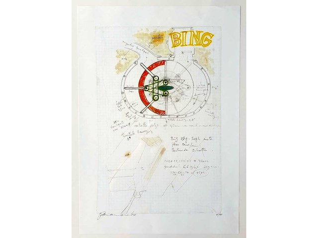 Panamarenko - de kip - litho 4 (bing) - offset - afbeelding 3 van  4