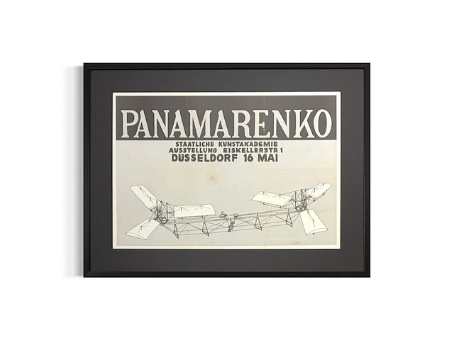 Panamarenko - gesigneerde affiche 'das flugzeug' - afbeelding 1 van  2