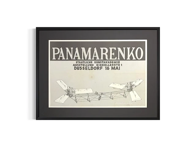 Panamarenko - gesigneerde affiche 'das flugzeug' - afbeelding 1 van  2