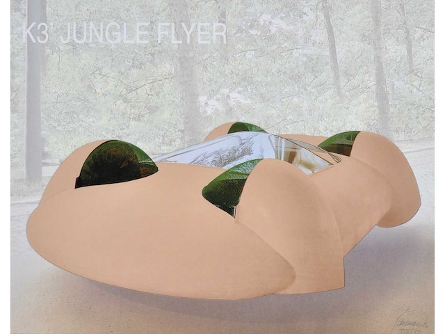 Panamarenko - k3 jungle flyer - kleurendruk met diepdruk - afbeelding 1 van  9