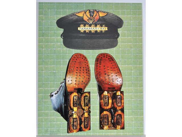 Panamarenko - magnetische schoenen - kleurendruk met diepdruk - afbeelding 2 van  7