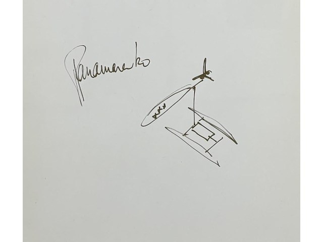 Panamarenko - originele tekening - afbeelding 2 van  2