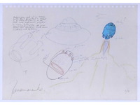 Panamarenko - propan propuls (raketvliegtuig) - zeefdruk - afbeelding 1 van  6