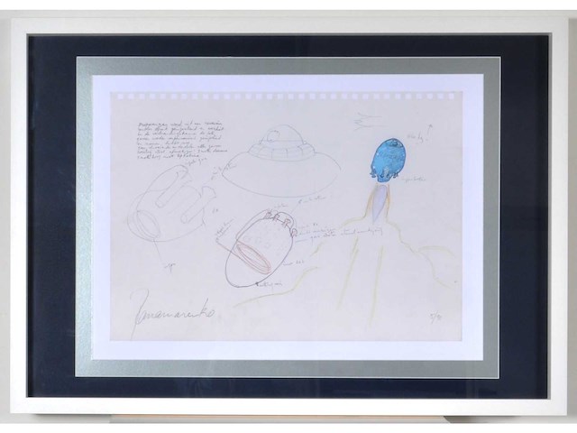 Panamarenko - propan propuls (raketvliegtuig) - zeefdruk - afbeelding 2 van  6