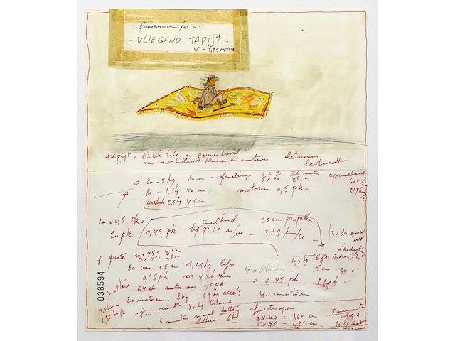 Panamarenko - vliegend tapijt - offset - afbeelding 1 van  2