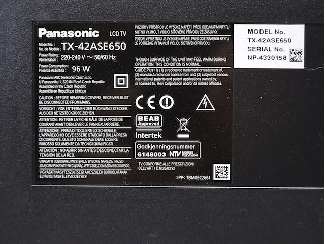 Panasonic 42 inch tv - afbeelding 4 van  6
