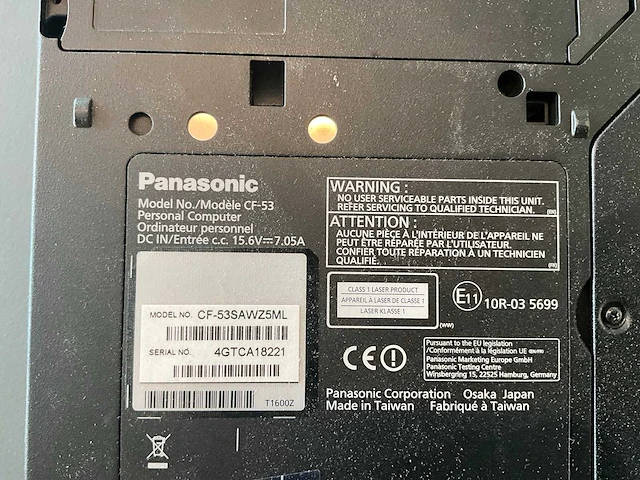 Panasonic cf-53 laptop toughbook - afbeelding 10 van  11
