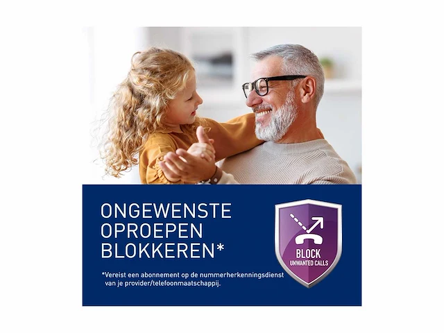 Panasonic kx-tgu432exb digitale draadloze telefoon met antwoordapparaat, basisunit en 2 toestellen, lcd-scherm, favoriete oproep, zaklamp, gehoorapparaat-compatibele kleur, zwart - afbeelding 2 van  6