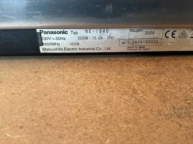 Panasonic pro ii ne-1840 magnetrons en -ovens - afbeelding 10 van  10