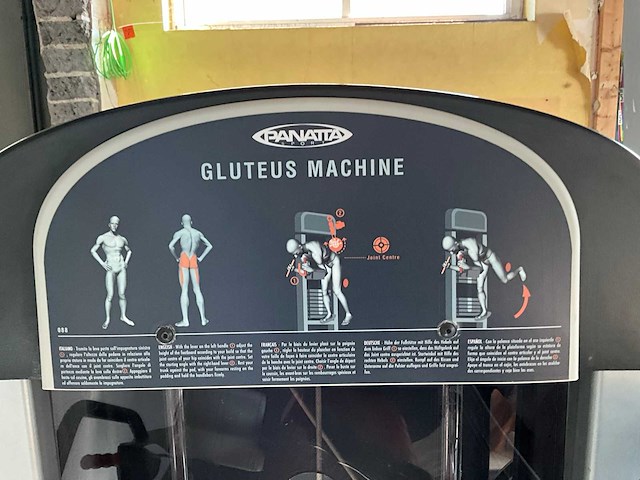 Panatta gluteus machine kickback fitness toestel krachttraining - afbeelding 10 van  10
