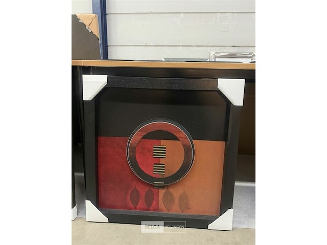 Paneelschilderij cirkel met blokjes - afbeelding 1 van  1