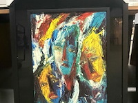 Paneelschilderij color faces i - afbeelding 1 van  2