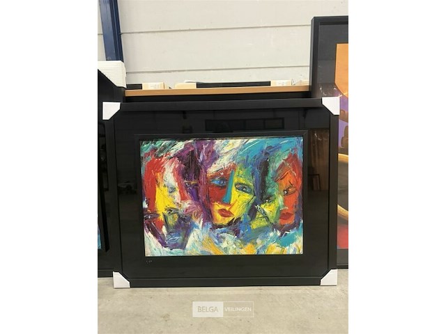 Paneelschilderij color faces ii - afbeelding 1 van  2