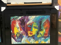 Paneelschilderij color faces ii - afbeelding 1 van  2