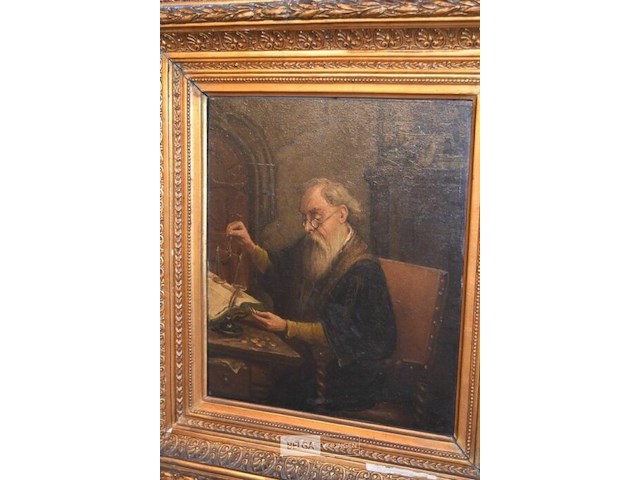 Paneelschilderij goudwegen met goudlook kader - afbeelding 2 van  4